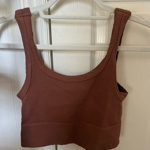 FULL TILT Seamless Chevron Womens Tank Top| Size: S/M | Color: Brown